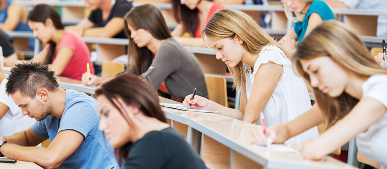 Student in class