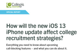 How will the new iOS 13 iPhone update affect college recruitment strategies?