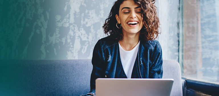 woman on computer