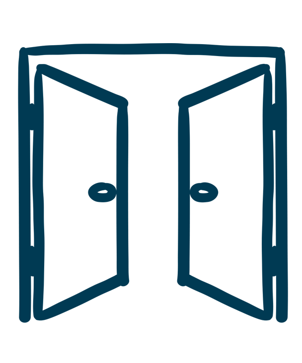 Open doors icon