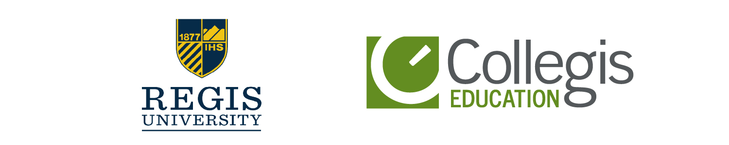 side by side Regis and Collegis logos