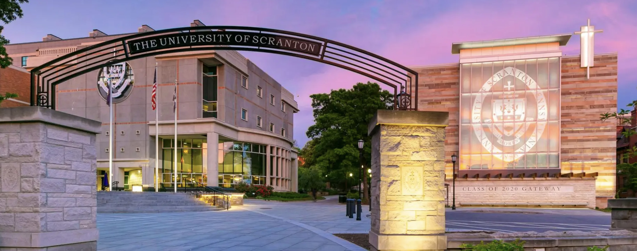 Entrance of the University of Scranton campus